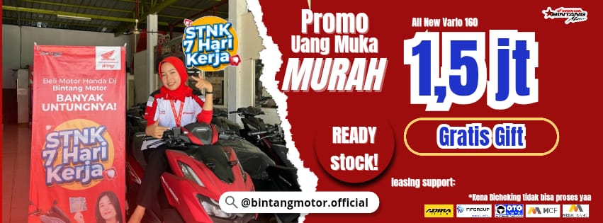 Promo Motor Honda Vario 160 Uang Muka Murah 1.5 Juta! by Dealer Motor Honda Resmi Bintang Motor Ciseeng