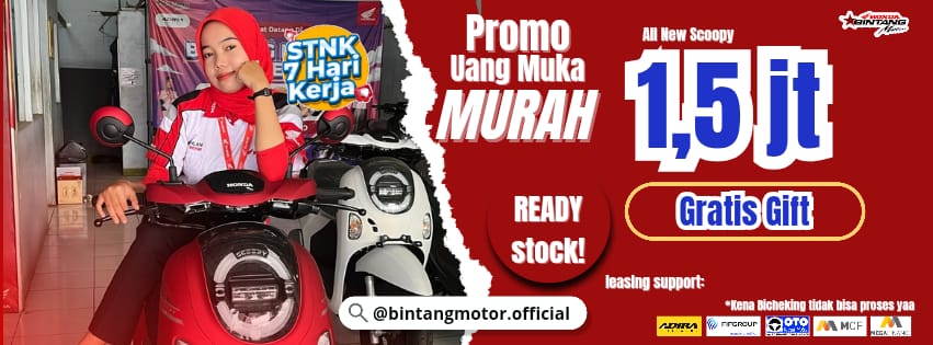 Promo Motor Honda Scoopy Uang Muka Murah 1.5 Juta! by Dealer Motor Honda Resmi Bintang Motor Ciseeng