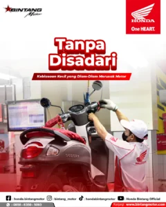 Ilustrasi kebiasaan menahan rem saat gas terbuka yang menyebabkan kerusakan transmisi pada motor Honda.