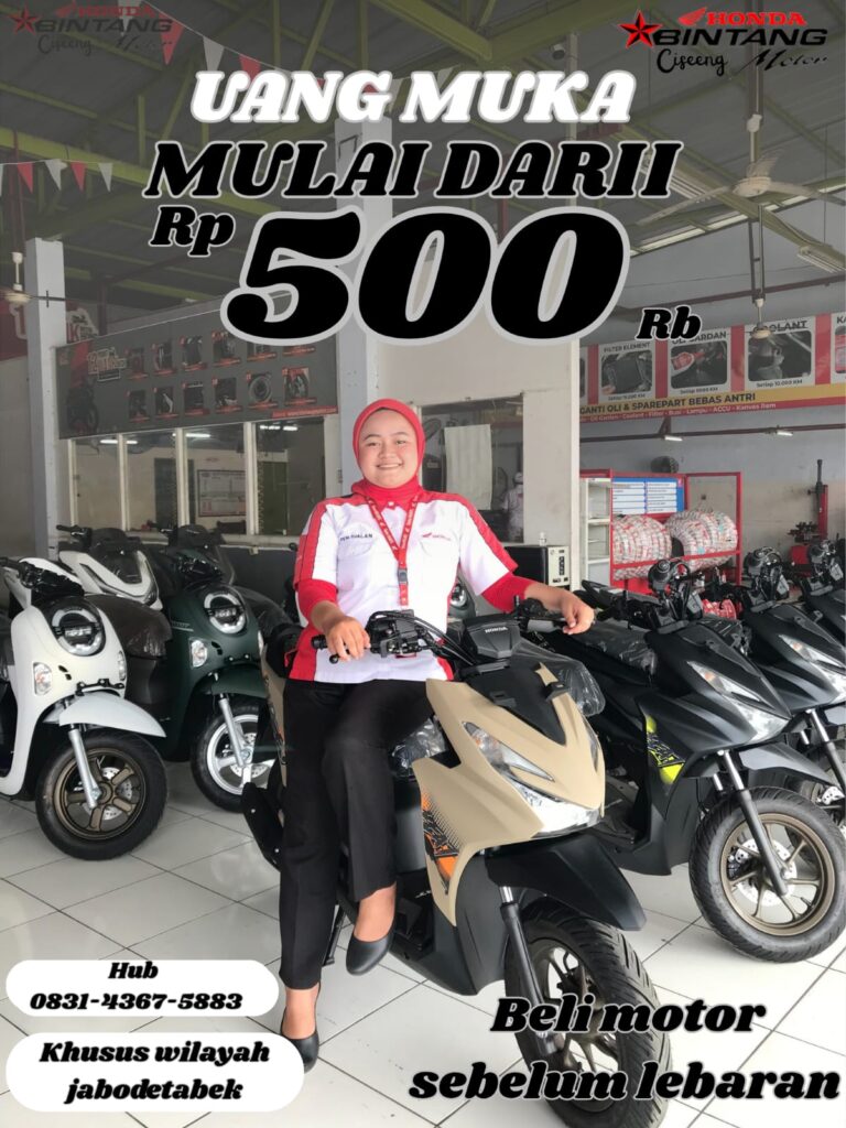 Promo Honda BeAT DP 500 Ribu di Dealer Honda Bintang Motor Ciseeng Jabodetabek.